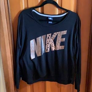 Nike black and rose gold long sleeve
